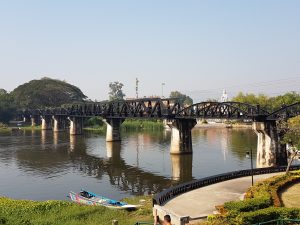 The original Bridge on the River Kwai, Kanchanaburi, Thailand